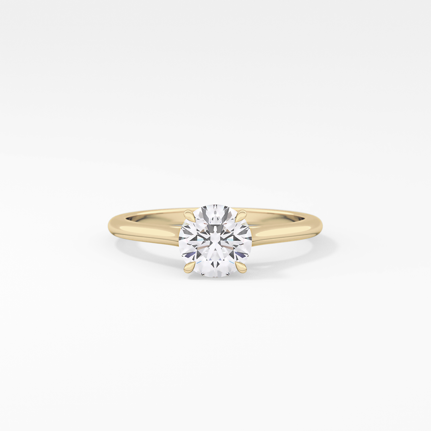 Princess Solitaire Cathedral Lab Grown Diamond Engagement Ring