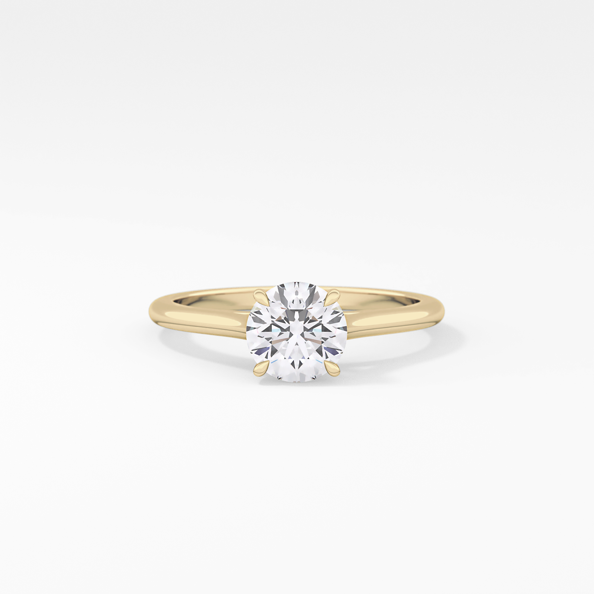 Princess Solitaire Cathedral Lab Grown Diamond Engagement Ring