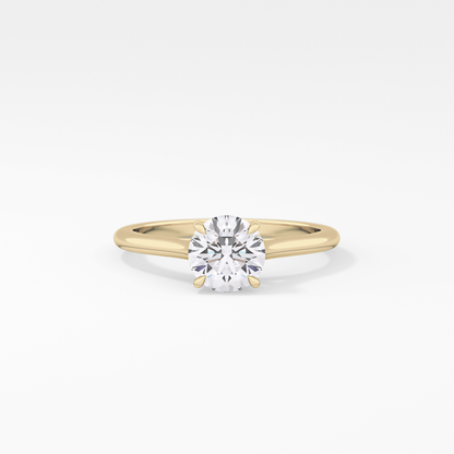 Princess Solitaire Cathedral Lab Grown Diamond Engagement Ring