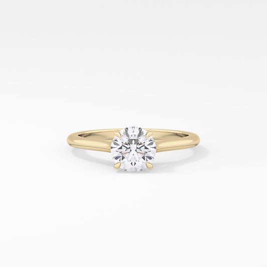 Princess Solitaire Cathedral Lab Grown Diamond Engagement Ring