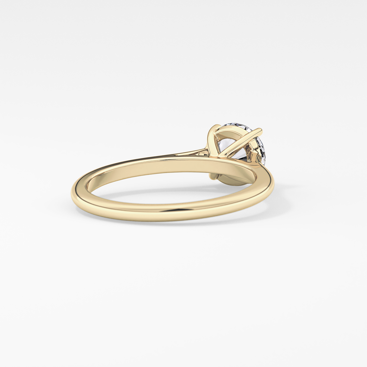 Princess Solitaire Cathedral Lab Grown Diamond Engagement Ring