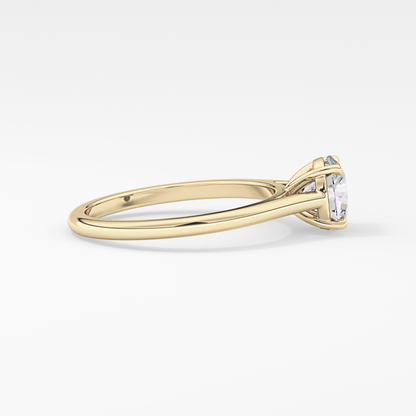 Princess Solitaire Cathedral Lab Grown Diamond Engagement Ring