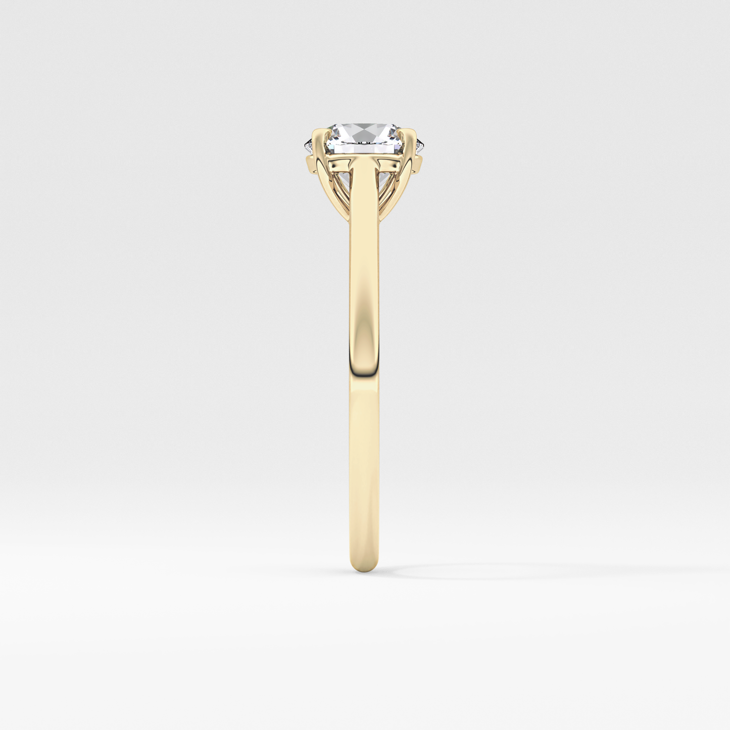 Princess Solitaire Cathedral Lab Grown Diamond Engagement Ring