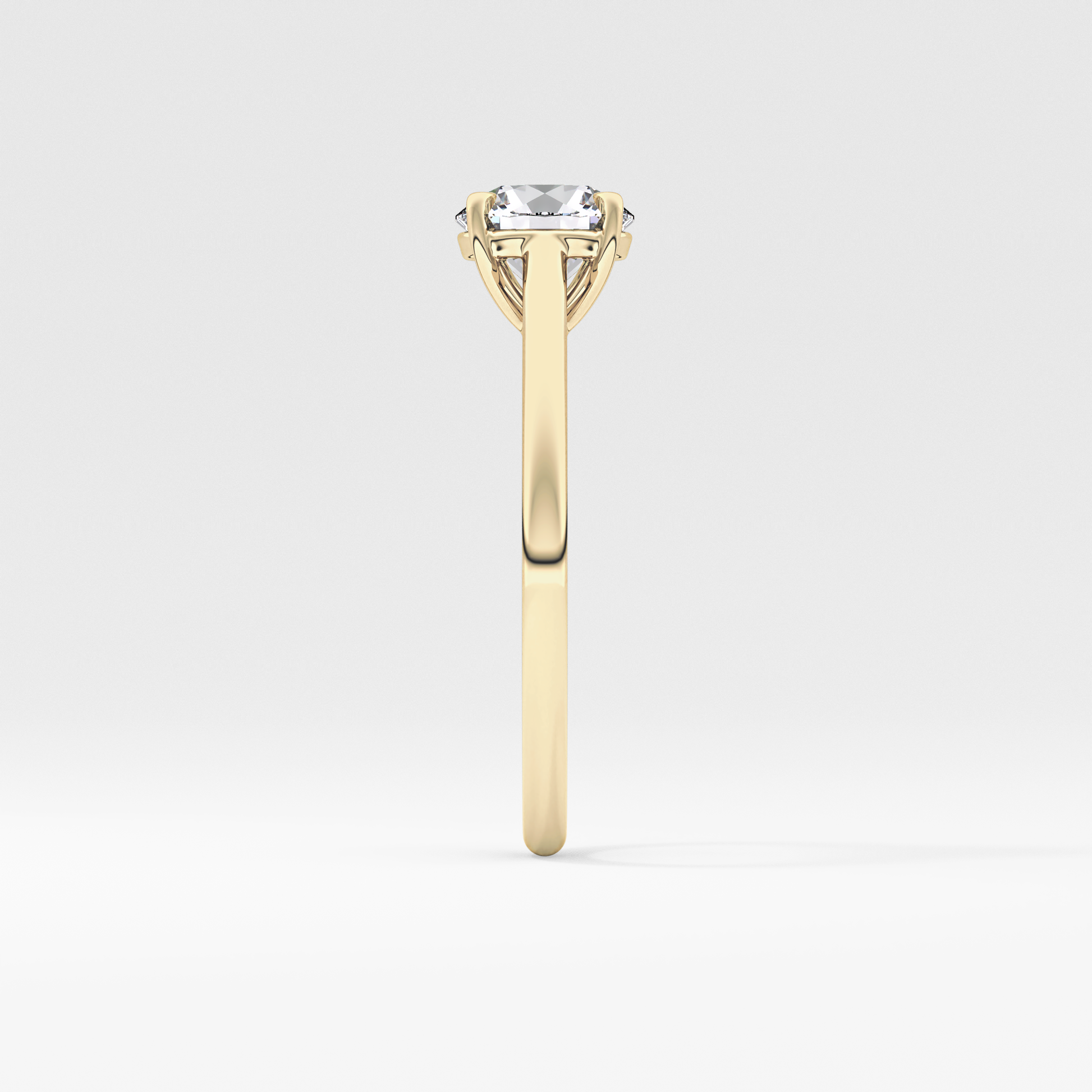 Princess Solitaire Cathedral Lab Grown Diamond Engagement Ring