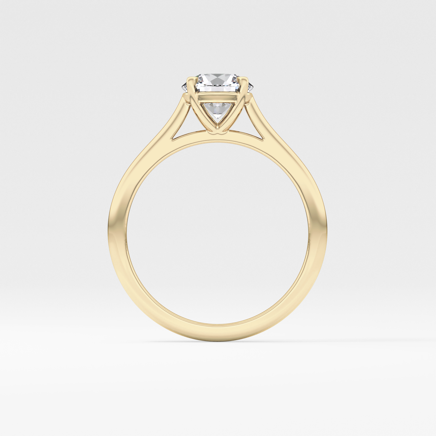 Princess Solitaire Cathedral Lab Grown Diamond Engagement Ring