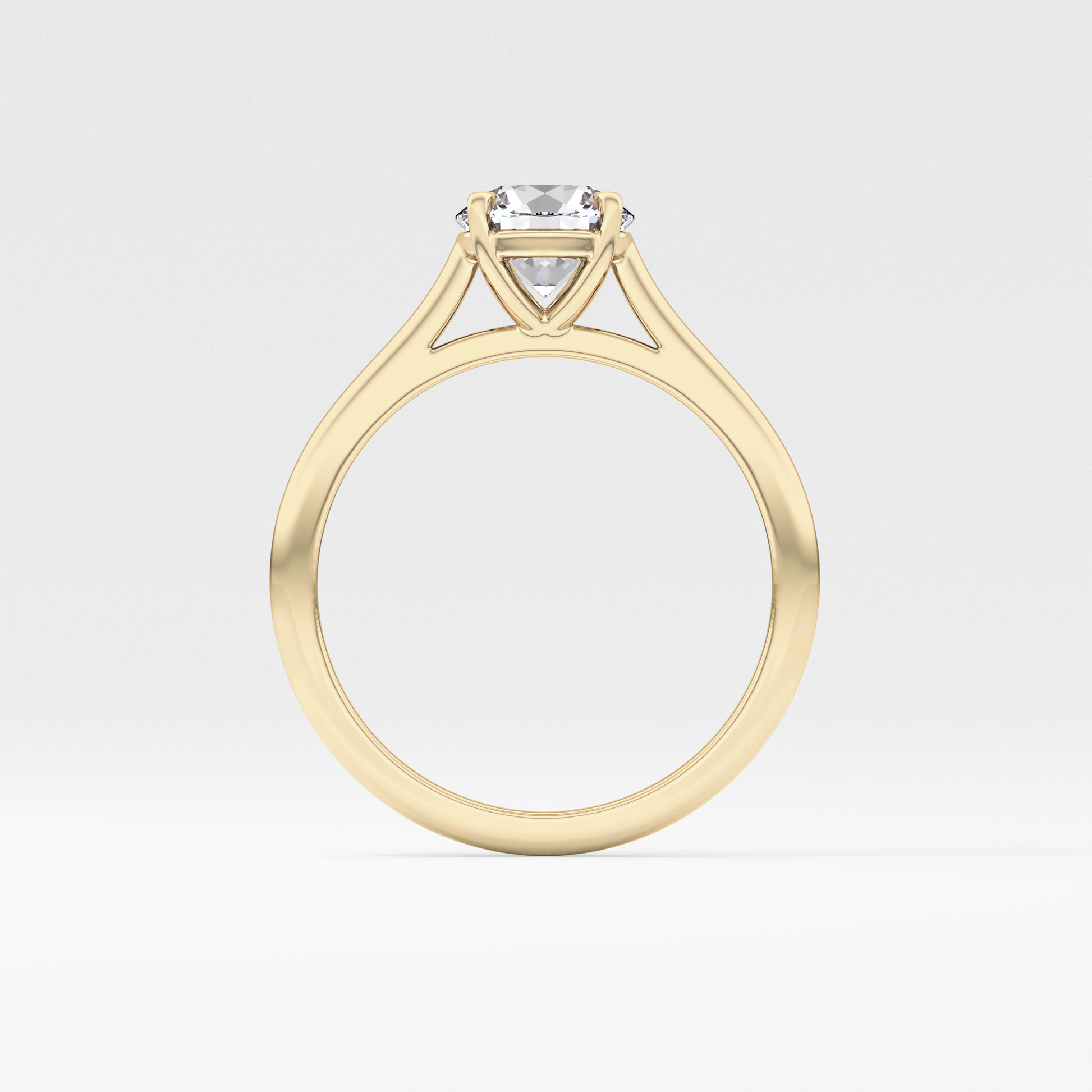 Princess Solitaire Cathedral Lab Grown Diamond Engagement Ring