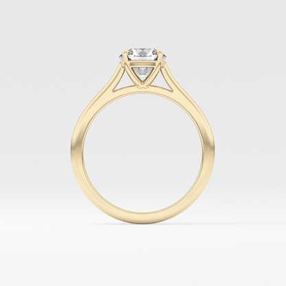 Princess Solitaire Cathedral Lab Grown Diamond Engagement Ring