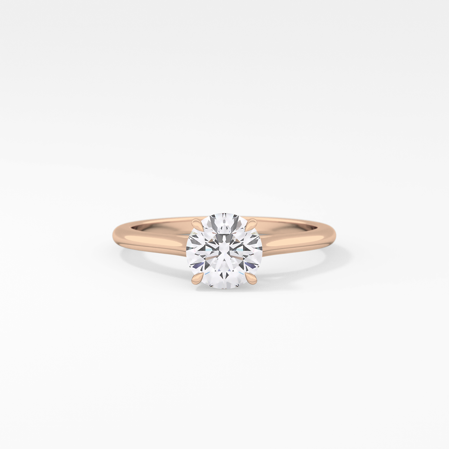 Princess Solitaire Cathedral Lab Grown Diamond Engagement Ring