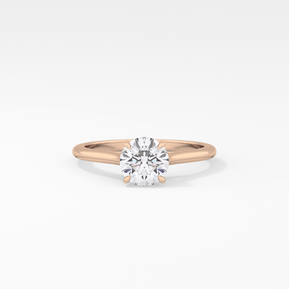 Princess Solitaire Cathedral Lab Grown Diamond Engagement Ring