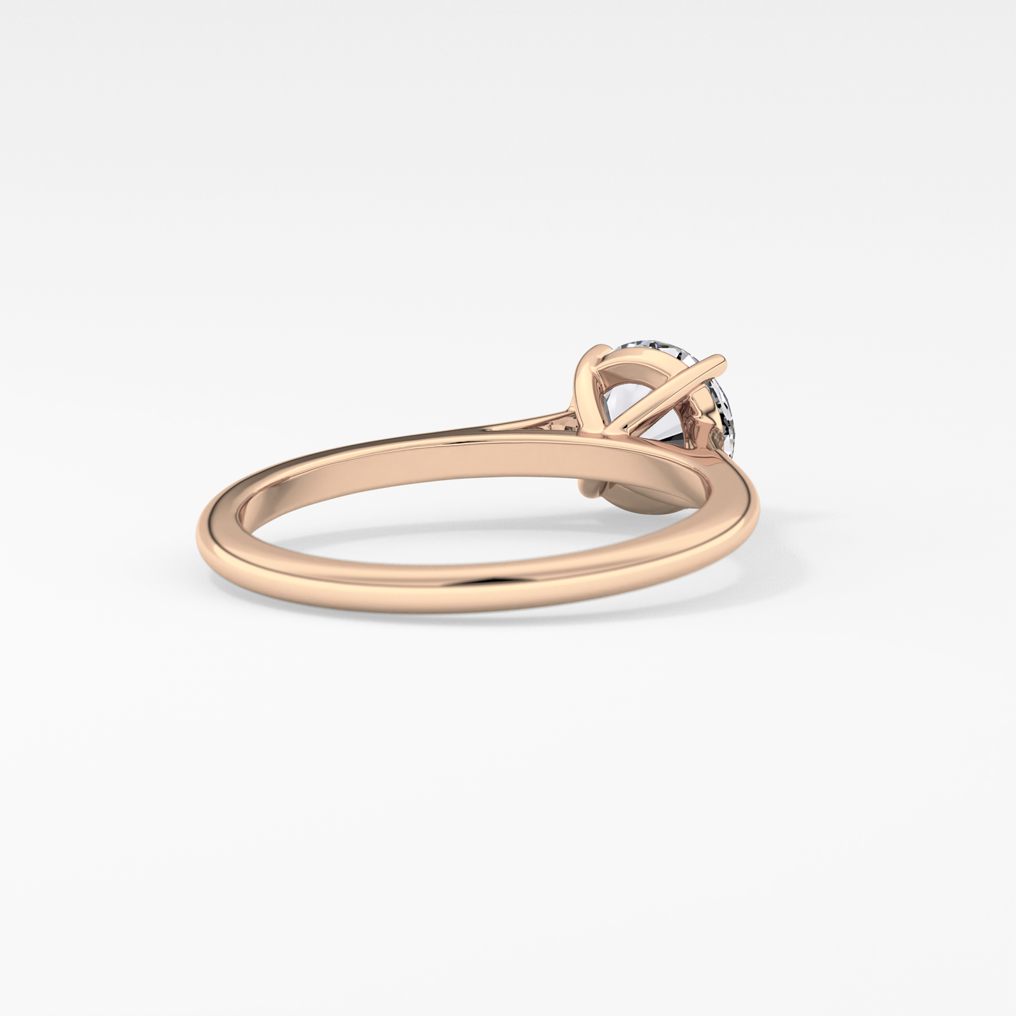 Princess Solitaire Cathedral Lab Grown Diamond Engagement Ring