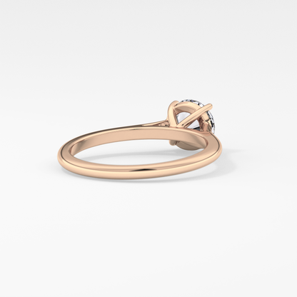 Princess Solitaire Cathedral Lab Grown Diamond Engagement Ring