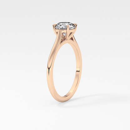 Princess Solitaire Cathedral Lab Grown Diamond Engagement Ring