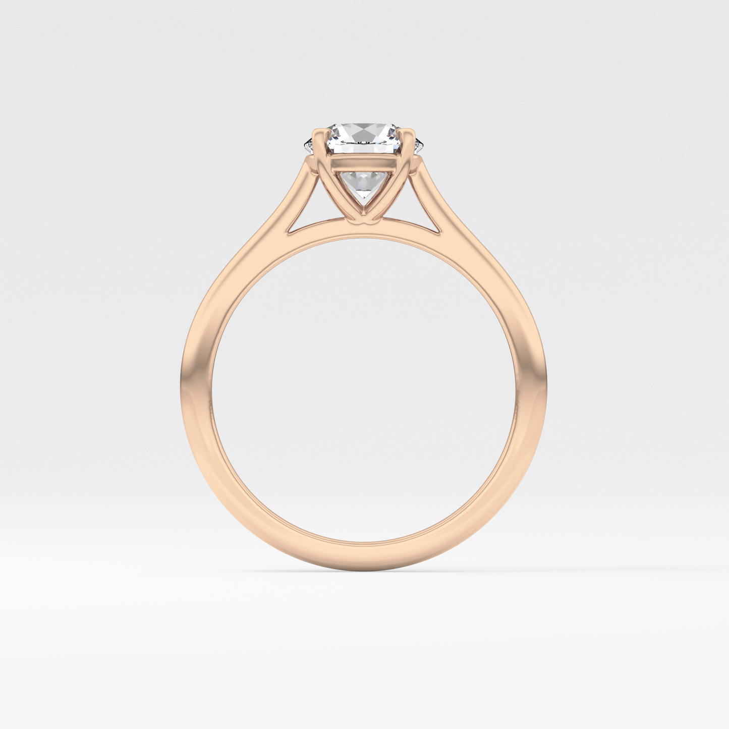 Princess Solitaire Cathedral Lab Grown Diamond Engagement Ring