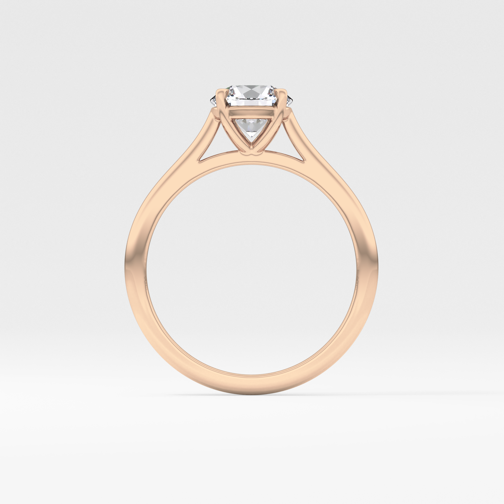 Princess Solitaire Cathedral Lab Grown Diamond Engagement Ring