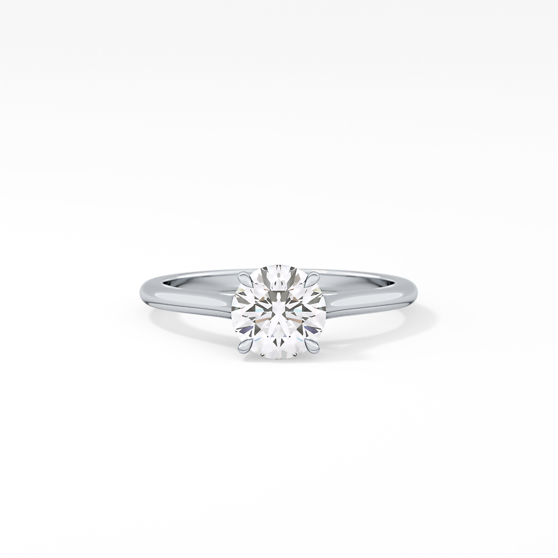 Princess Solitaire Cathedral Lab Grown Diamond Engagement Ring