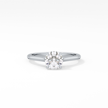 Princess Solitaire Cathedral Lab Grown Diamond Engagement Ring