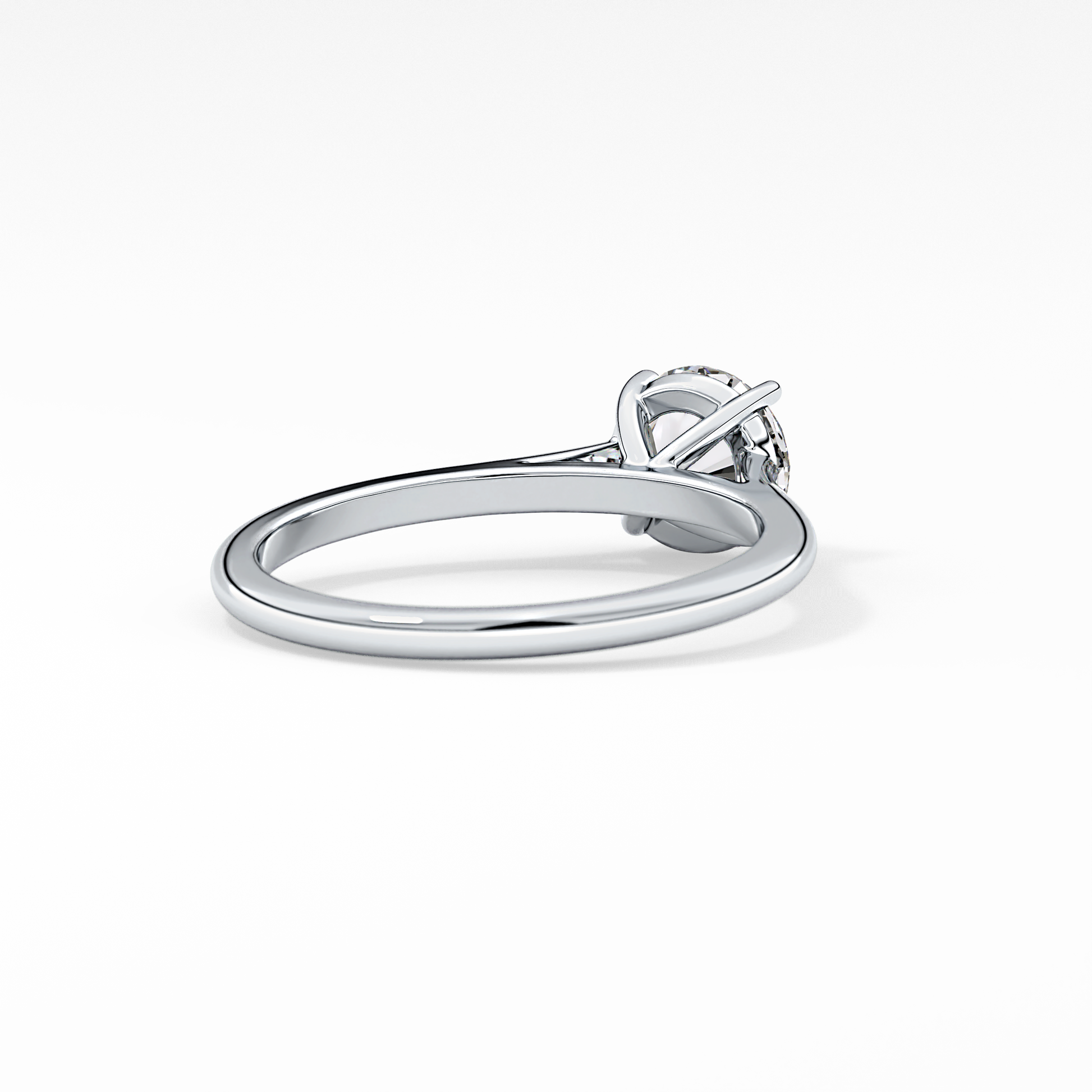 Princess Solitaire Cathedral Lab Grown Diamond Engagement Ring