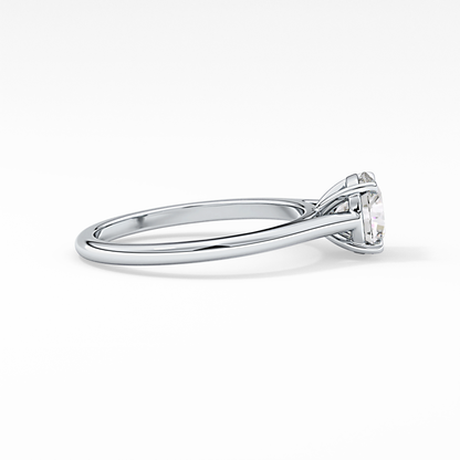 Princess Solitaire Cathedral Lab Grown Diamond Engagement Ring