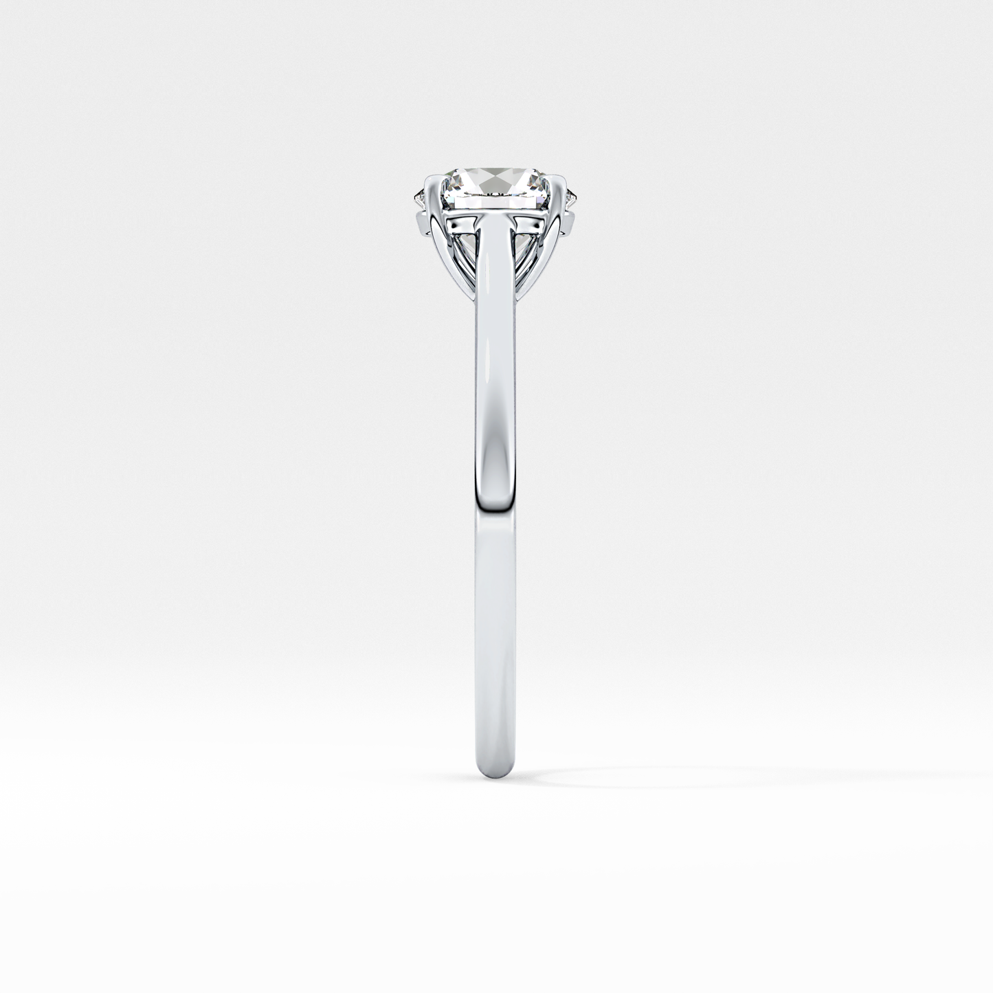 Princess Solitaire Cathedral Lab Grown Diamond Engagement Ring