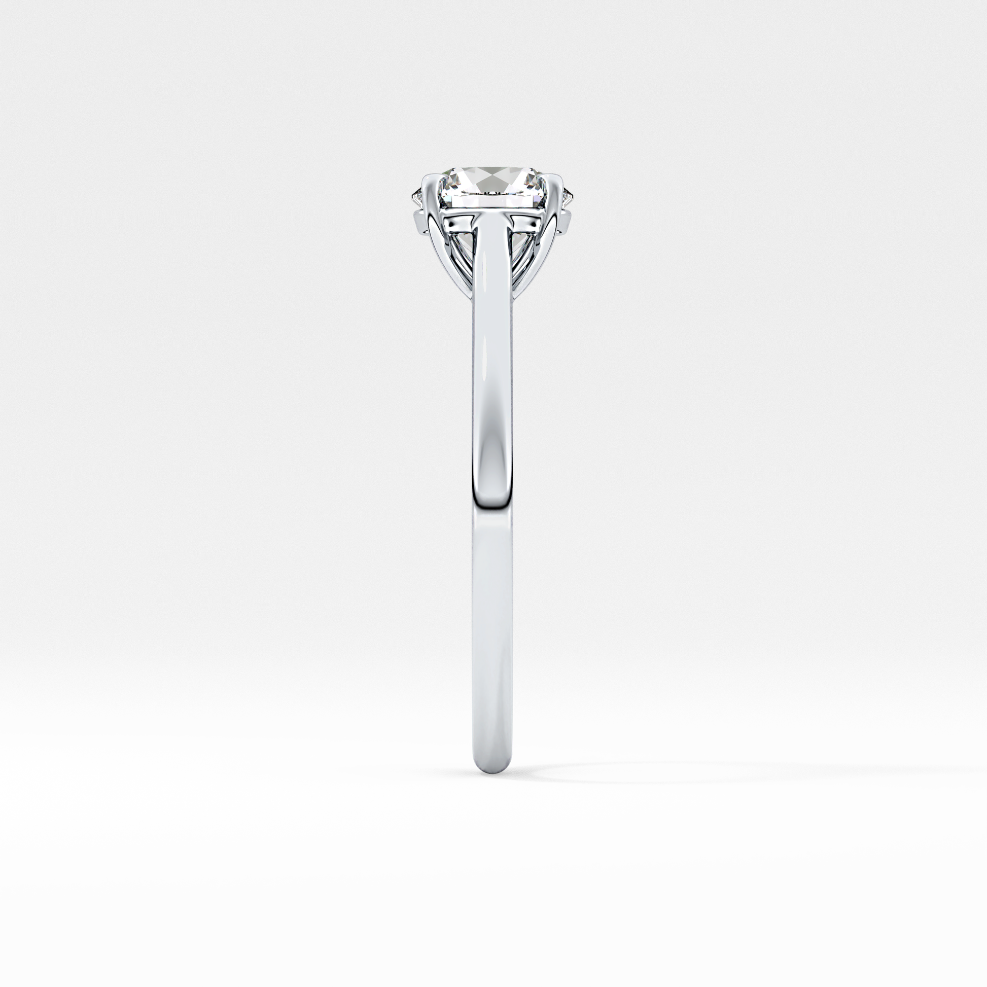 Princess Solitaire Cathedral Lab Grown Diamond Engagement Ring