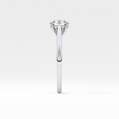 Princess Solitaire Cathedral Lab Grown Diamond Engagement Ring