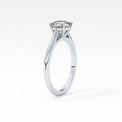 Princess Solitaire Cathedral Lab Grown Diamond Engagement Ring