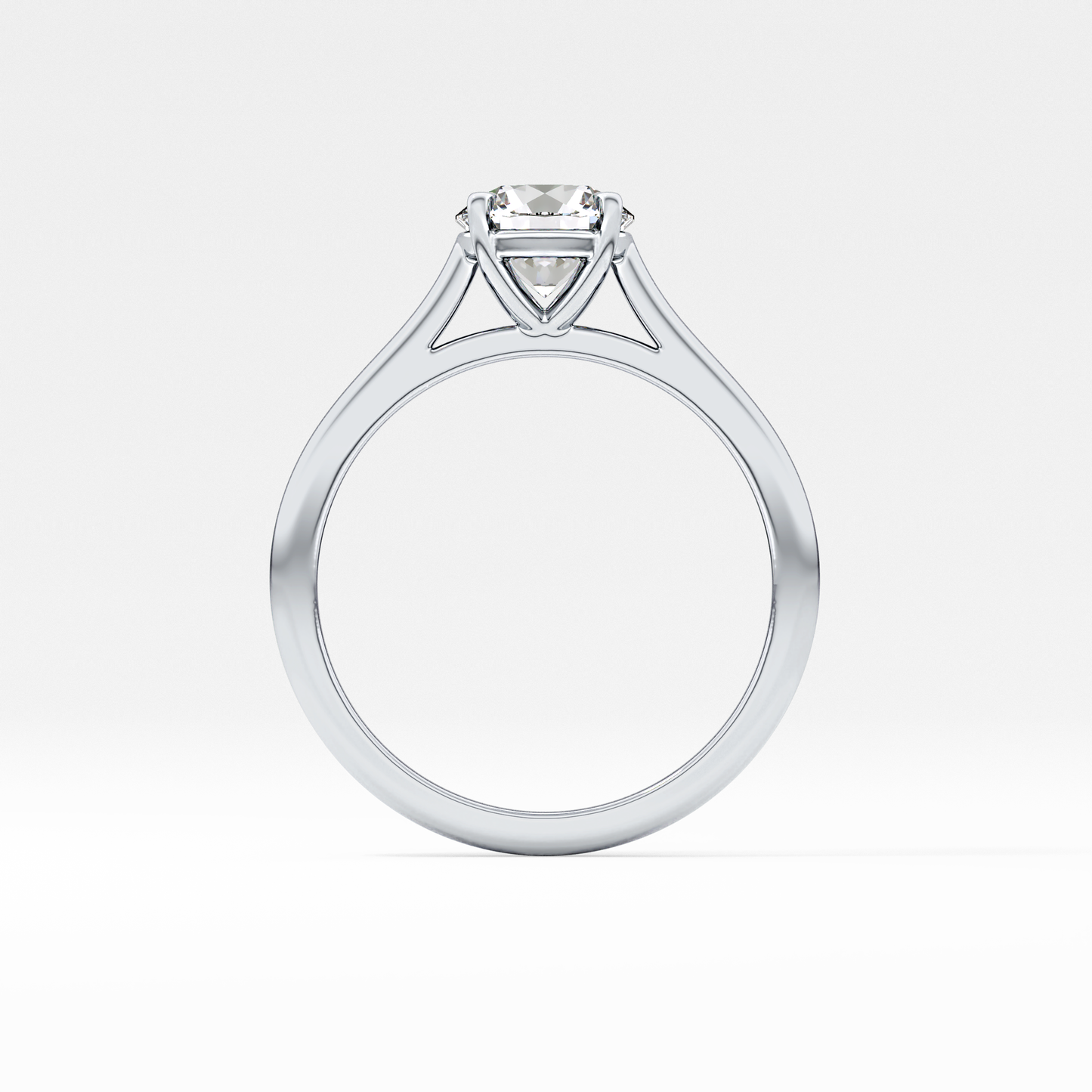 Princess Solitaire Cathedral Lab Grown Diamond Engagement Ring
