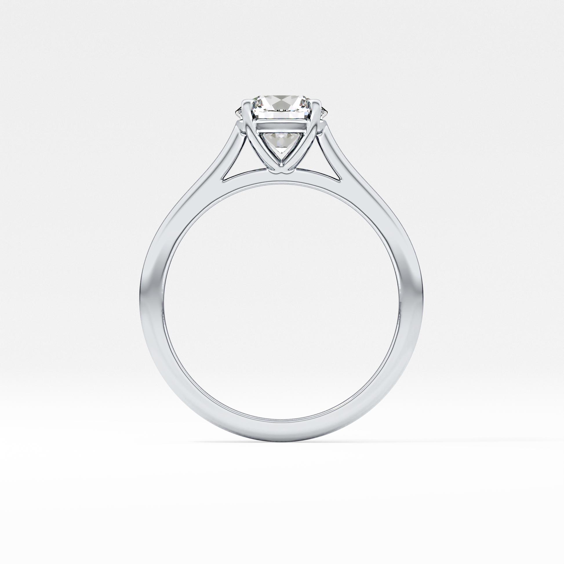 Princess Solitaire Cathedral Lab Grown Diamond Engagement Ring