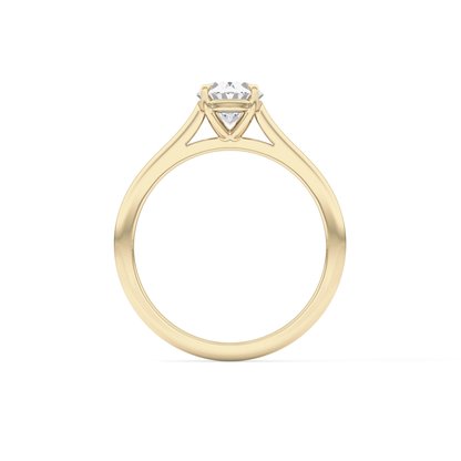 Oval Solitaire Cathedral Lab Grown Diamond Engagement Ring