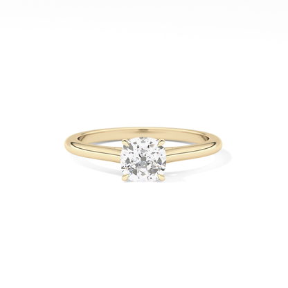 Cushion Solitaire Cathedral  Lab Grown Diamond Engagement Ring