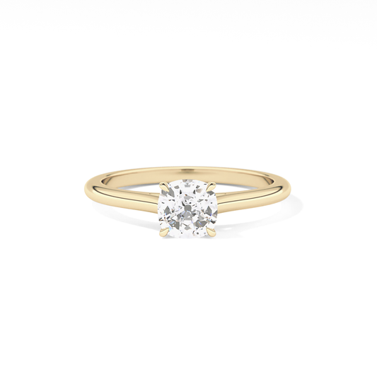 Cushion Solitaire Cathedral  Lab Grown Diamond Engagement Ring