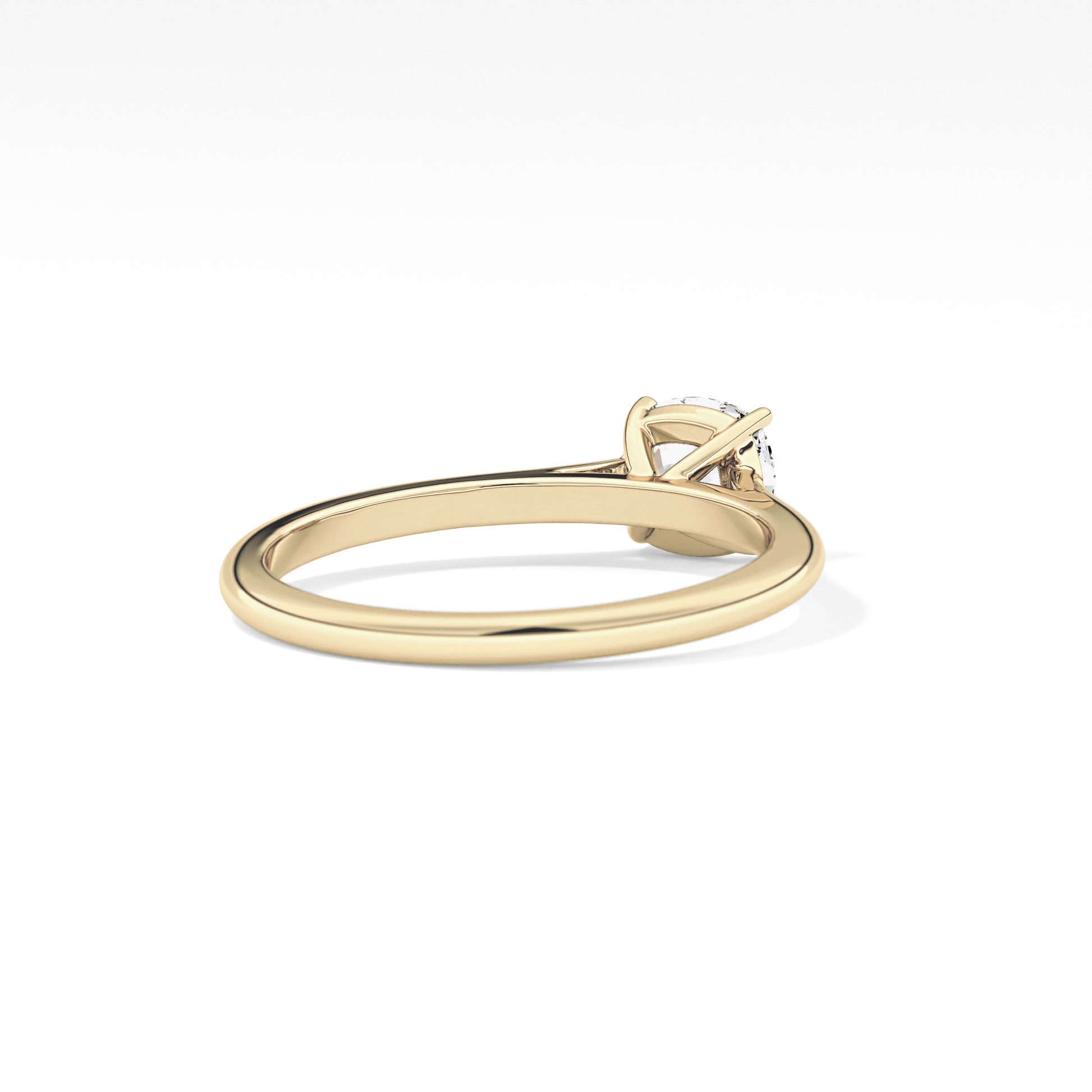 Cushion Solitaire Cathedral  Lab Grown Diamond Engagement Ring