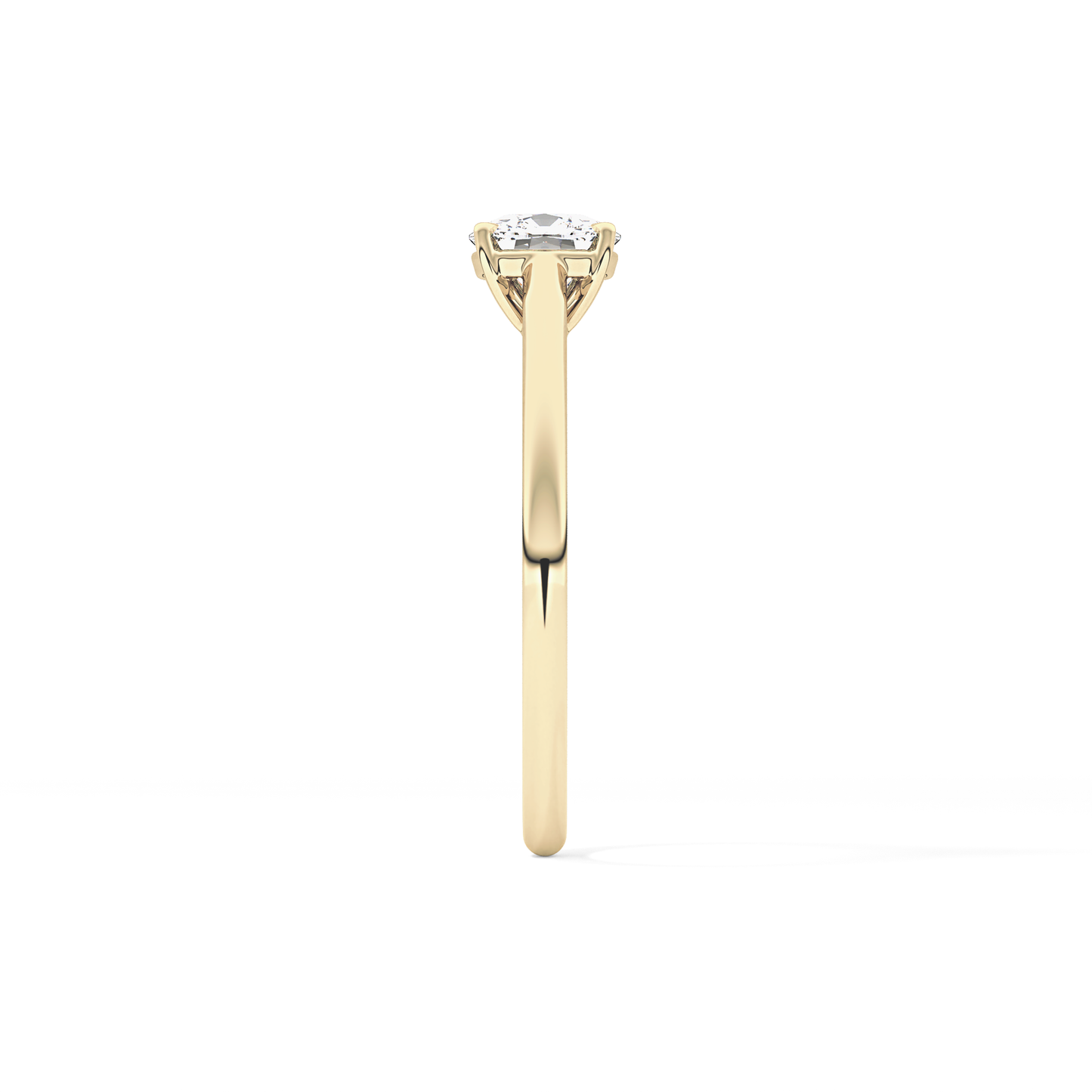 Cushion Solitaire Cathedral  Lab Grown Diamond Engagement Ring