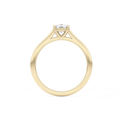 Cushion Solitaire Cathedral  Lab Grown Diamond Engagement Ring
