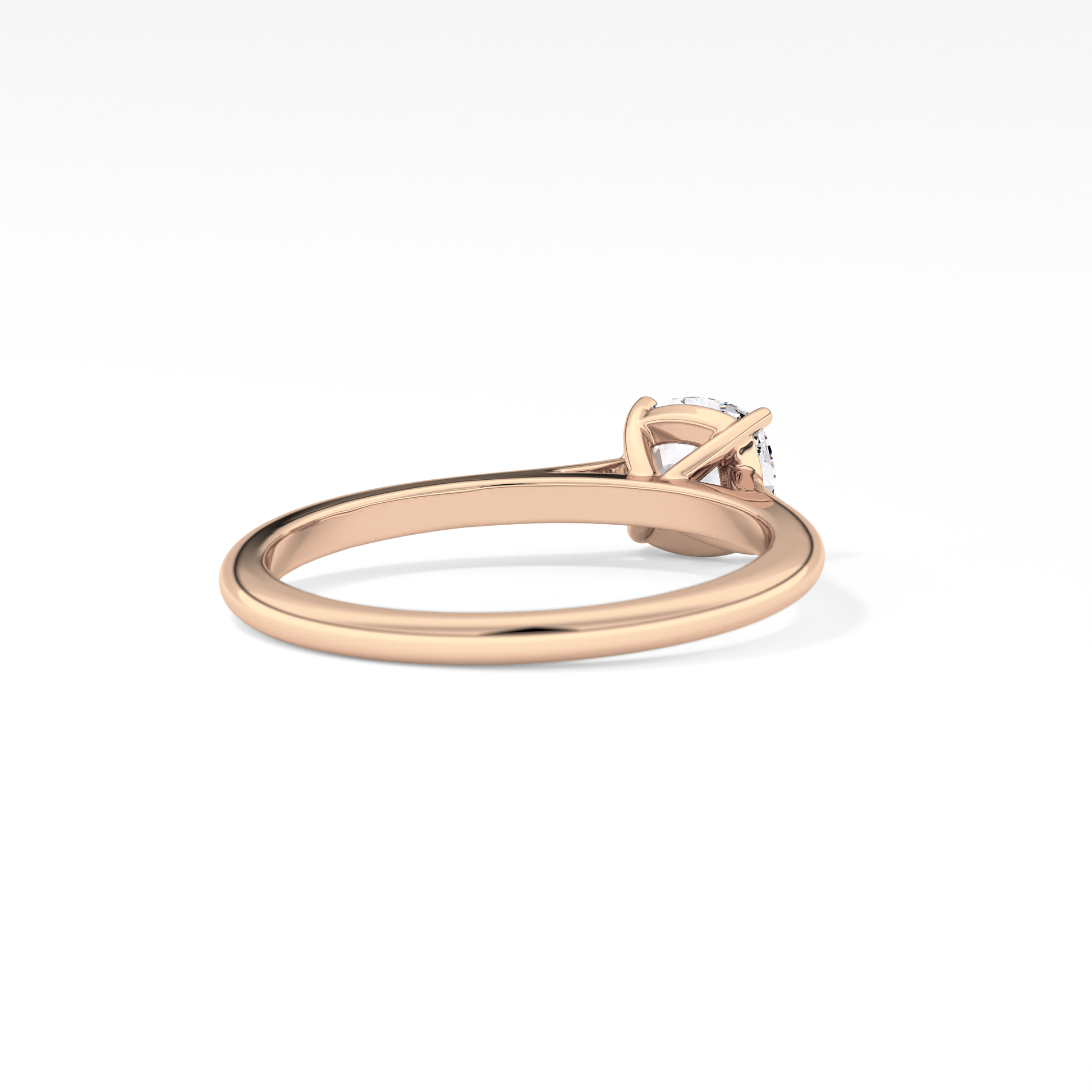 Cushion Solitaire Cathedral  Lab Grown Diamond Engagement Ring