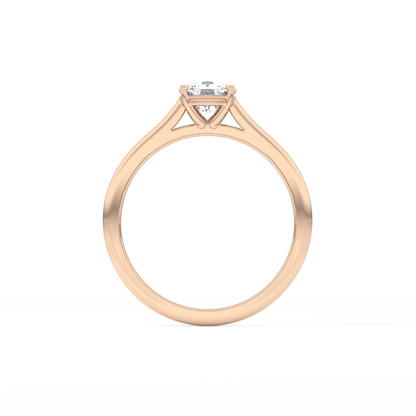 Cushion Solitaire Cathedral  Lab Grown Diamond Engagement Ring