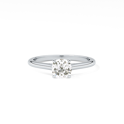Cushion Solitaire Cathedral  Lab Grown Diamond Engagement Ring