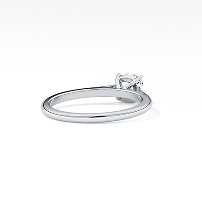 Cushion Solitaire Cathedral  Lab Grown Diamond Engagement Ring