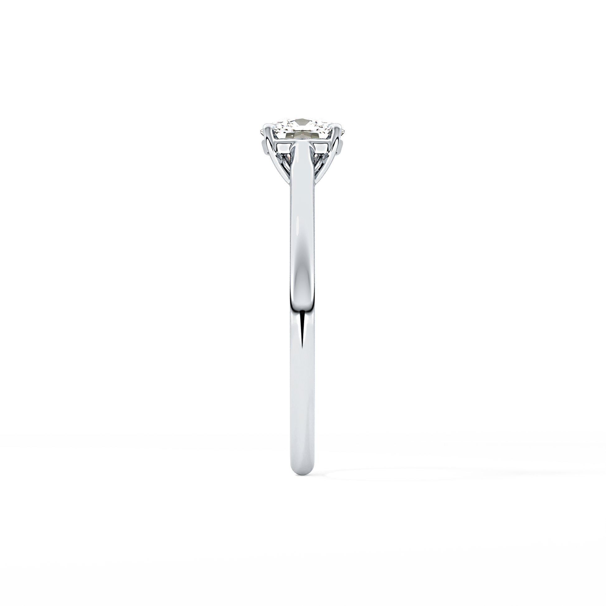 Cushion Solitaire Cathedral  Lab Grown Diamond Engagement Ring