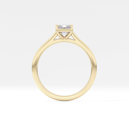 Radiant Solitaire Cathedral Lab Grown Diamond Engagement Ring