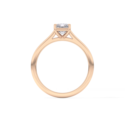 Radiant Solitaire Cathedral Lab Grown Diamond Engagement Ring
