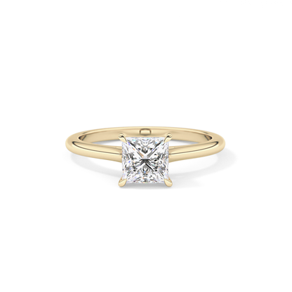 Princess Solitaire Cathedral Lab Grown Diamond Engagement Ring