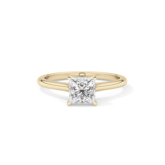 Princess Solitaire Cathedral Lab Grown Diamond Engagement Ring