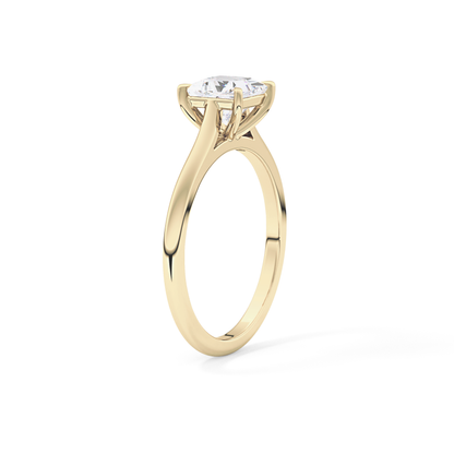 Princess Solitaire Cathedral Lab Grown Diamond Engagement Ring