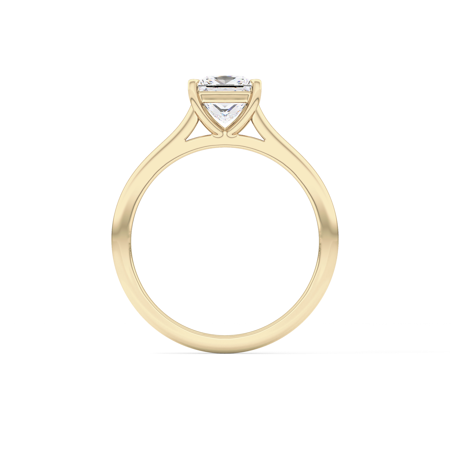 Princess Solitaire Cathedral Lab Grown Diamond Engagement Ring