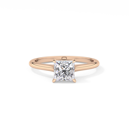 Princess Solitaire Cathedral Lab Grown Diamond Engagement Ring