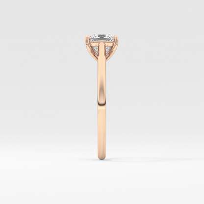 Princess Solitaire Cathedral Lab Grown Diamond Engagement Ring