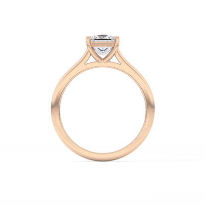 Princess Solitaire Cathedral Lab Grown Diamond Engagement Ring