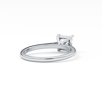 Princess Solitaire Cathedral Lab Grown Diamond Engagement Ring