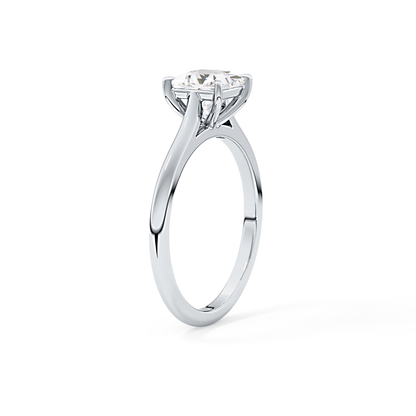 Princess Solitaire Cathedral Lab Grown Diamond Engagement Ring